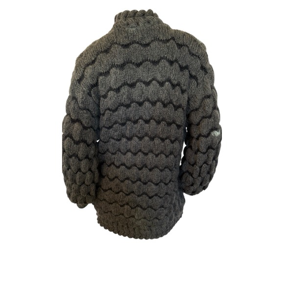 VTG Chunky Fuzzy Open Sweater Jacket Cardigan by Career Franklin - Picture 2 of 11